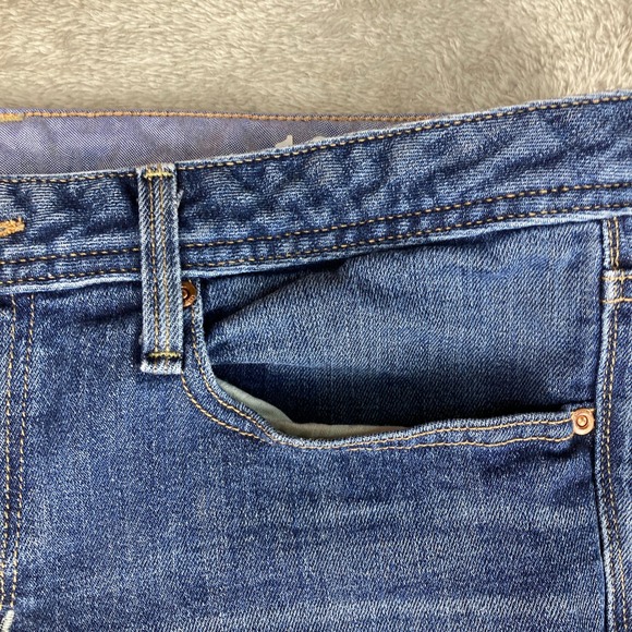 Gap 1969 Real Straight Jeans Womens 31/12r Medium Wash Blue Denim Stretch 34x32 - Picture 4 of 15